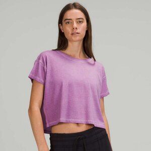 Lululemon Cates Tee Sublimado Pigment Dye Wisteria Purple